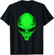 Green Alien Head Cartoon Funny Alien Costume T-Shirt - T-Shirt | Black