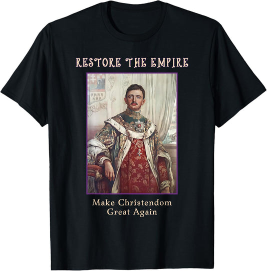 Roman Catholic Blessed Karl of Austria T-Shirt - T-Shirt | Black