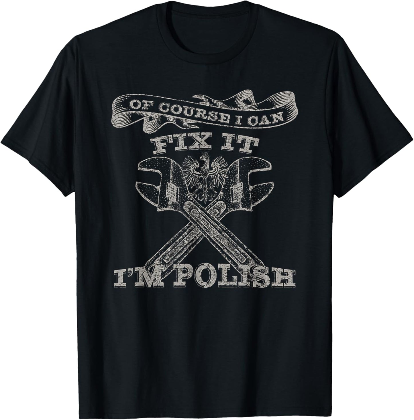 Funny Gifts, Poland Pride, Polish Fixer T-Shirt - T-Shirt | Black