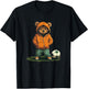 Funny Teddy bear loves soccer for boys and girls T-Shirt - T-Shirt | Black
