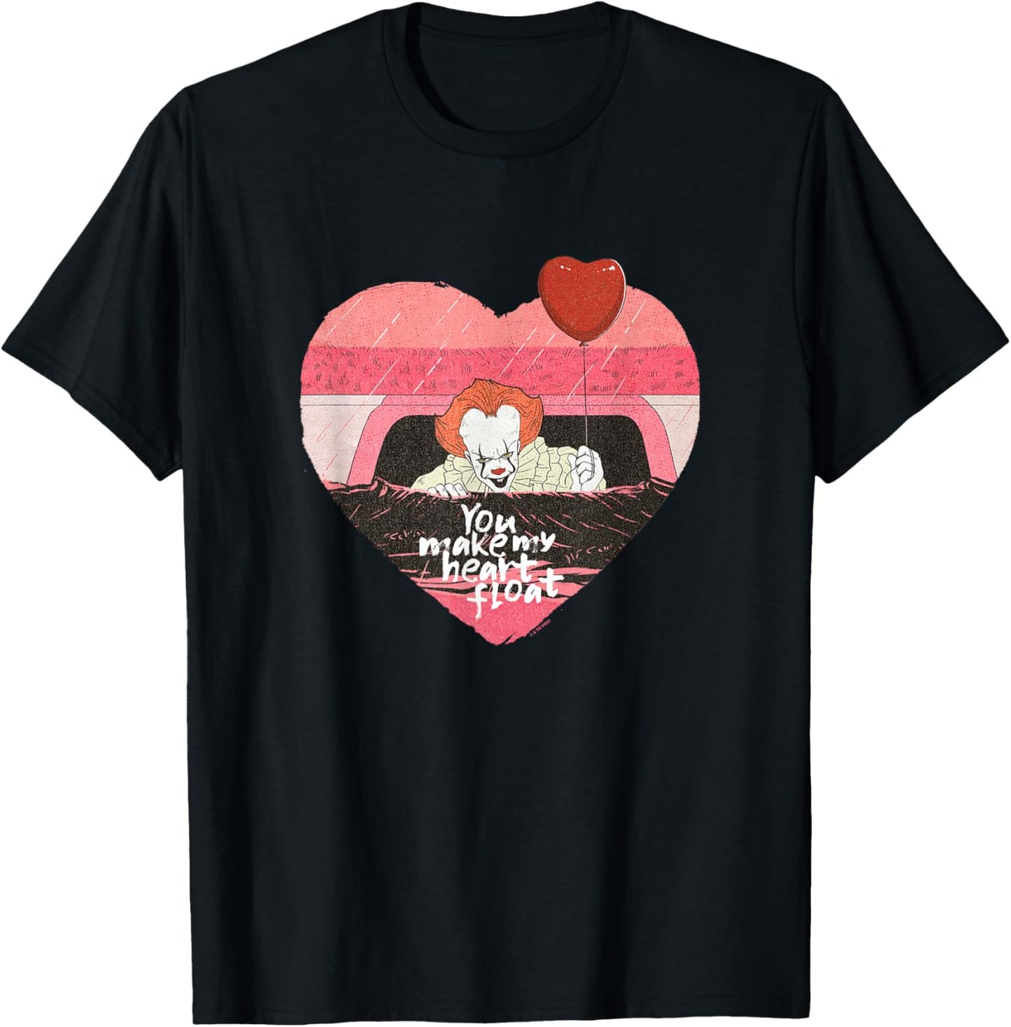 It Valentine's Day You Make My Heart Float Pennywise Poster T-Shirt - T-Shirt | Black