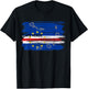 Cape Verdean flag drawing by brush, sketch of Cape Verde map T-Shirt - T-Shirt | Black