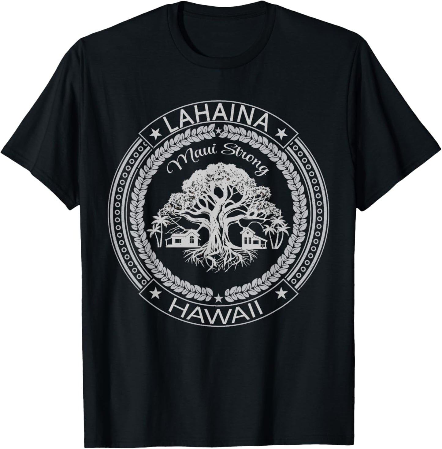 Lahaina Strong Collection - Embrace the Bayan Tree Spirit T-Shirt - T-Shirt | Black
