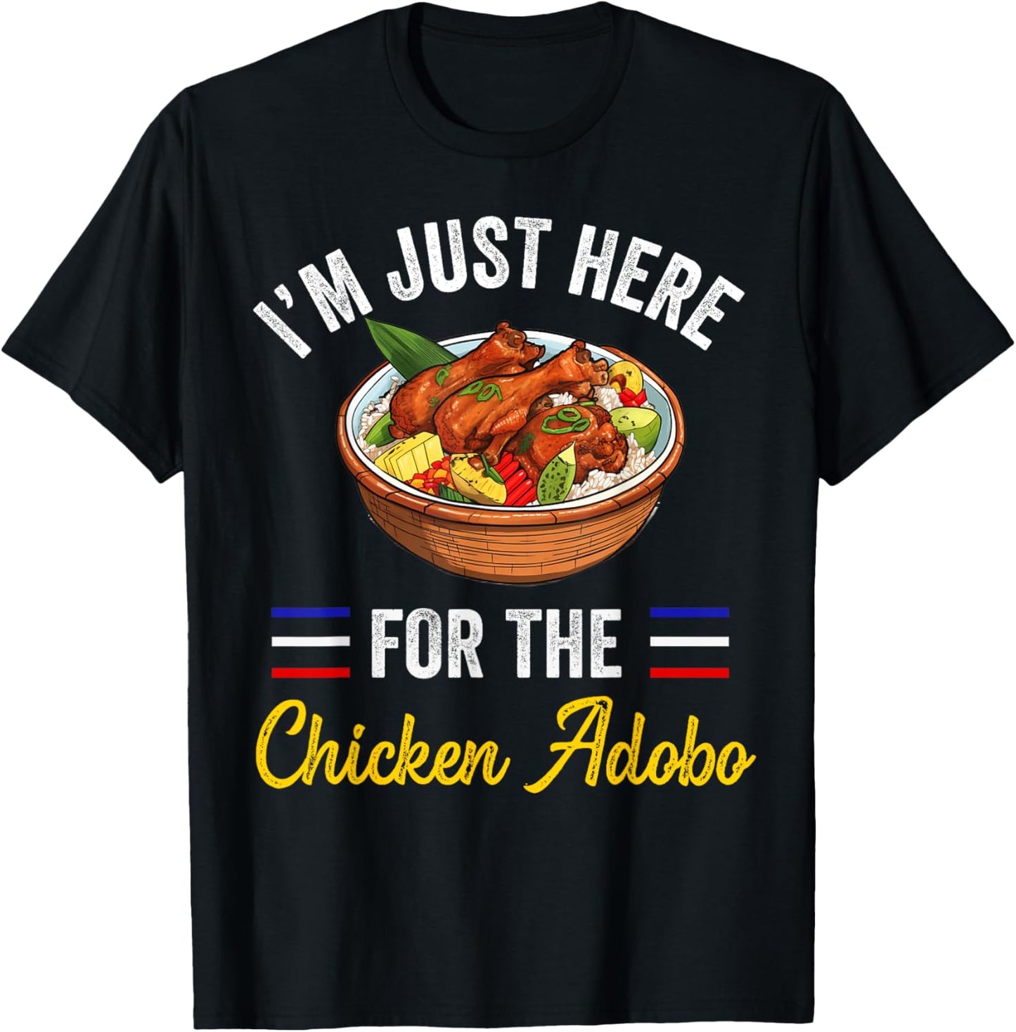 Filipino Philippines Women Men Filipino Food Chicken Adobo T-Shirt - T-Shirt | Black