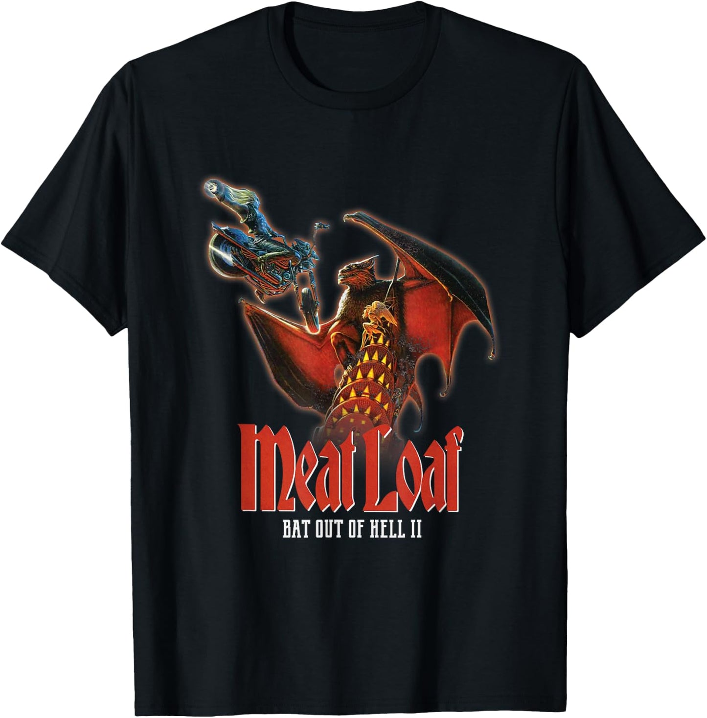Meat Loaf Bat II T-Shirt - T-Shirt | Black