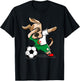 Dabbing Dog Algeria Soccer Jersey Algerian Football Lover T-Shirt - T-Shirt | Black