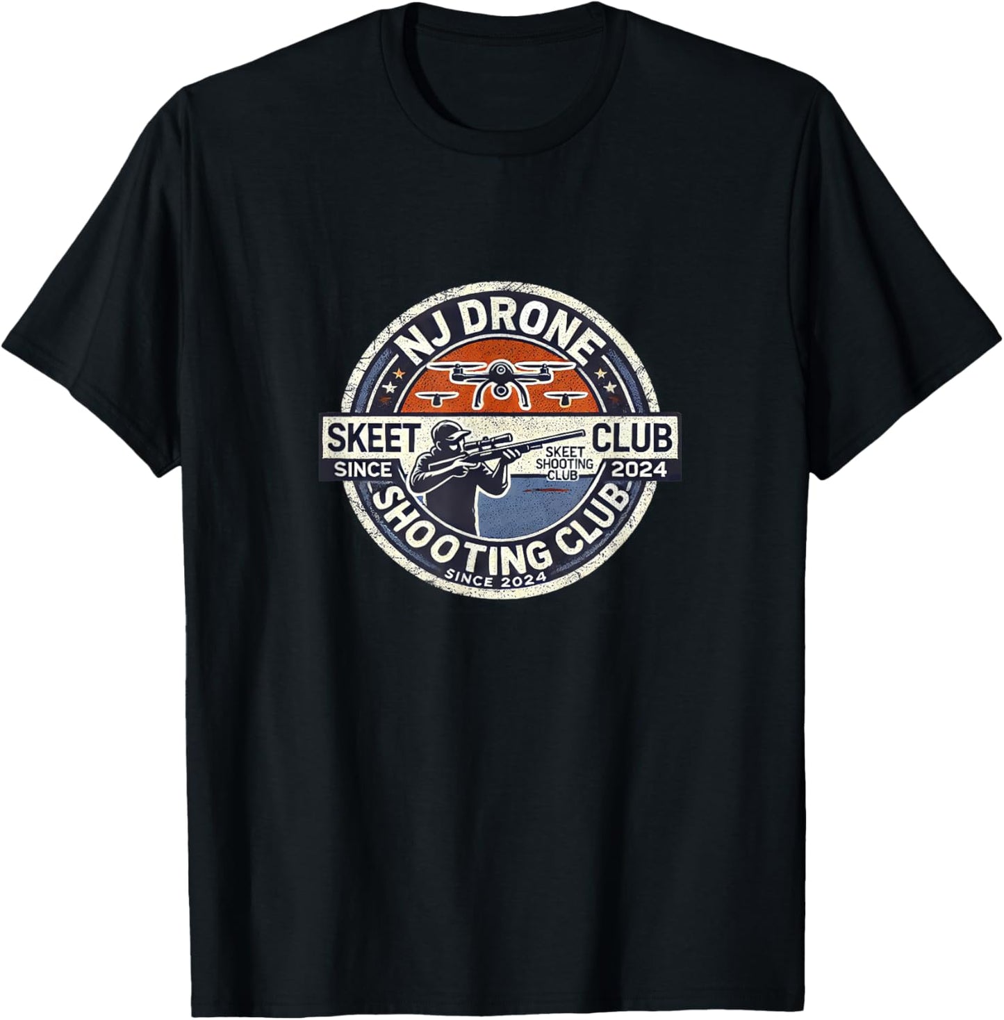 NJ New Jersey Drone Skeet Shooting Club T-Shirt - T-Shirt | Black