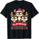 All Of The Otter Reindeer Sweet christmas Otters T-Shirt - T-Shirt | Black