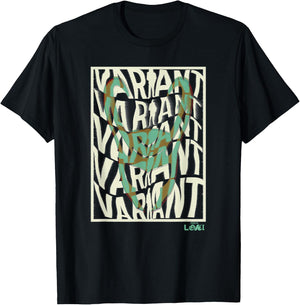 Marvel Loki Variant Word Stack Square Loki Horns T-Shirt - T-Shirt | Black