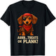 ARRR... Treats or Plank! Halloween Pirate Dachshund Dog T-Shirt - T-Shirt | Black