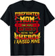 Firefighter Mom Shirt Fireman Hero Mothers Day Gift T-Shirt - T-Shirt | Black