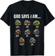 God Says I Am Christian Toddler Kids Tractor T-Shirt - T-Shirt | Black