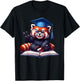 Peace Sign Hand Graduate Red Panda Graduation T-Shirt - T-Shirt | Black