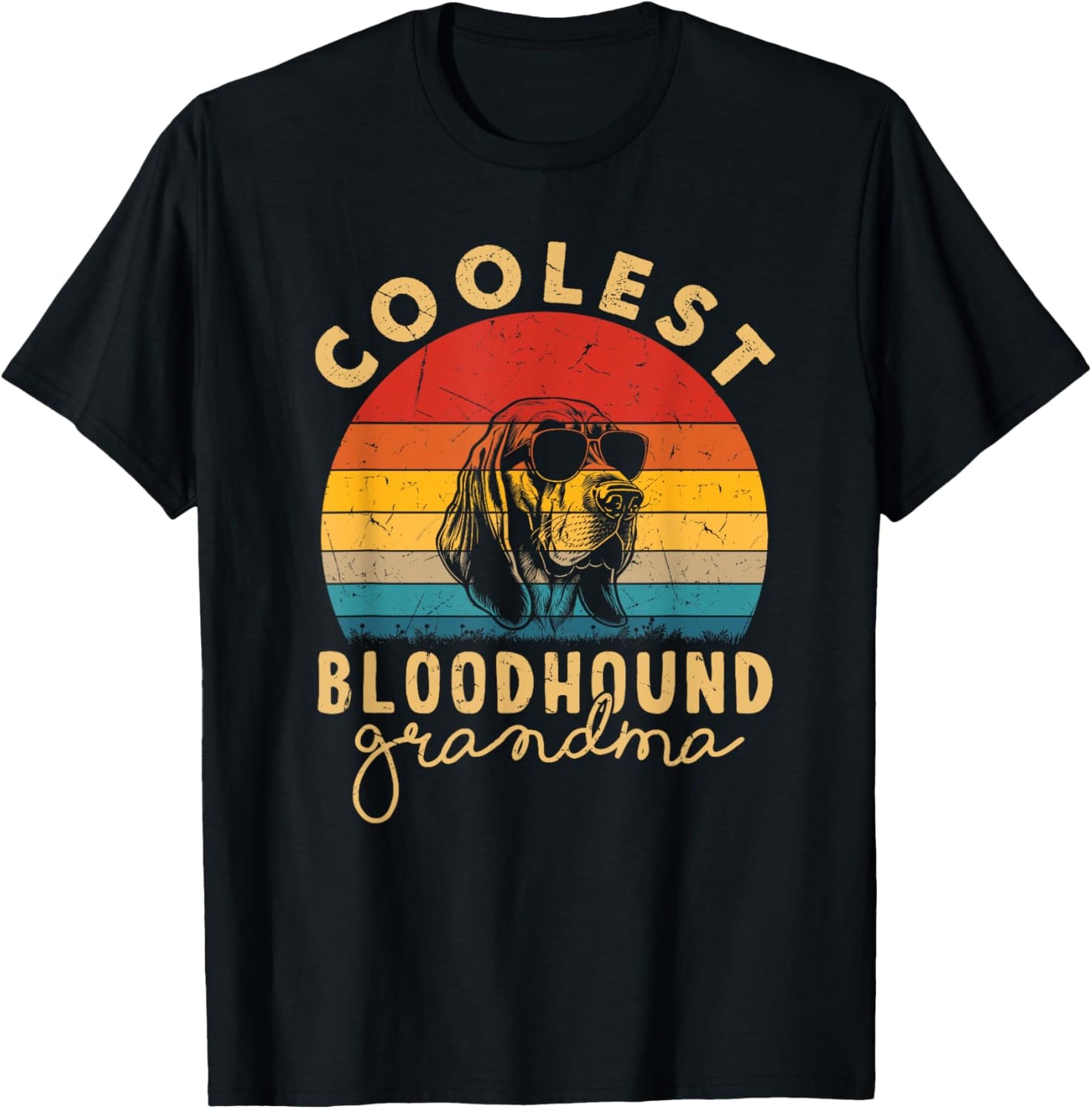Bloodhound Coolest Grandma Gifts Bloodhound Mom T-Shirt - T-Shirt | Black