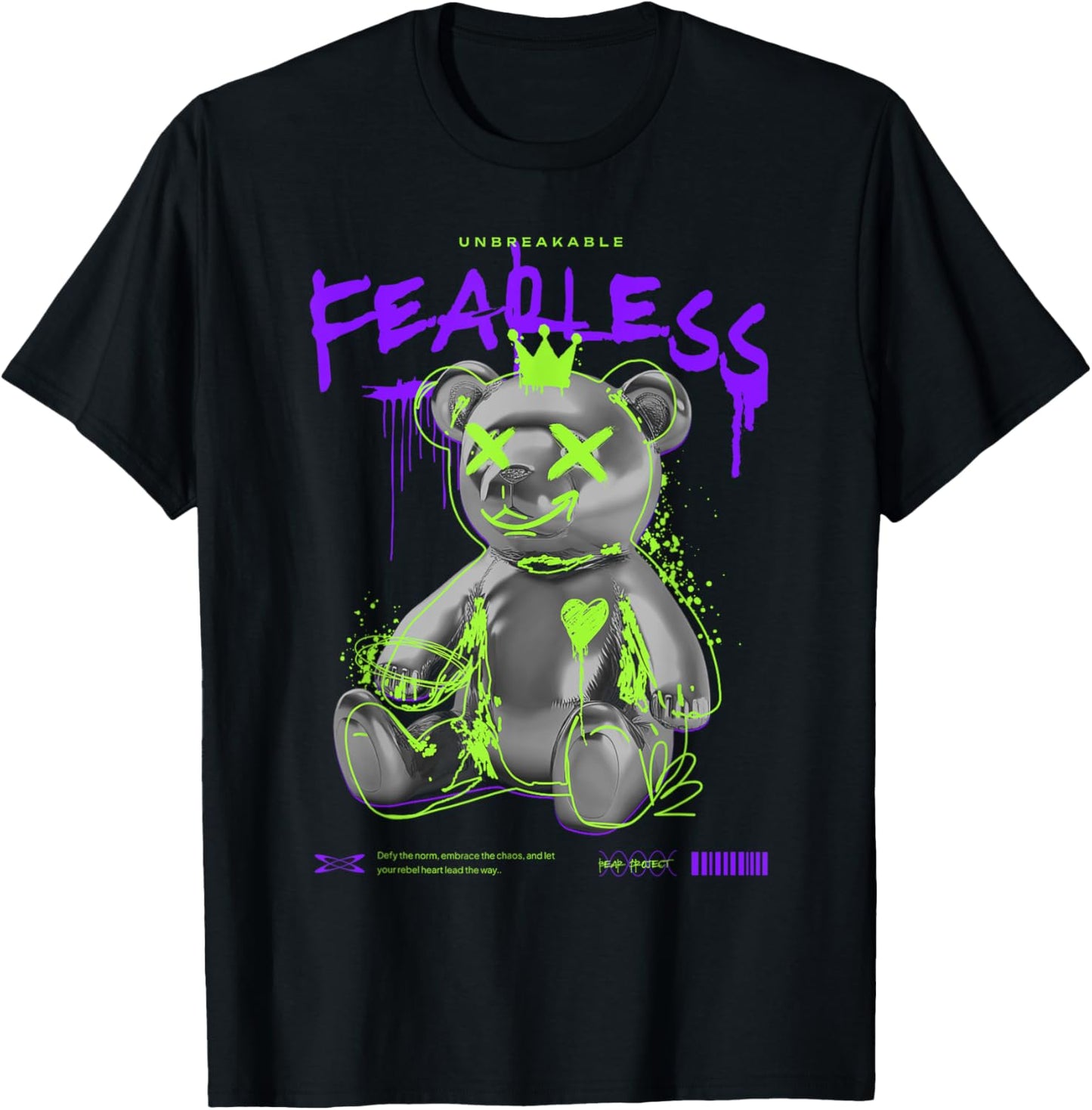 Bear with crossed out eyes Crossed eyes bear T-Shirt - T-Shirt | Black