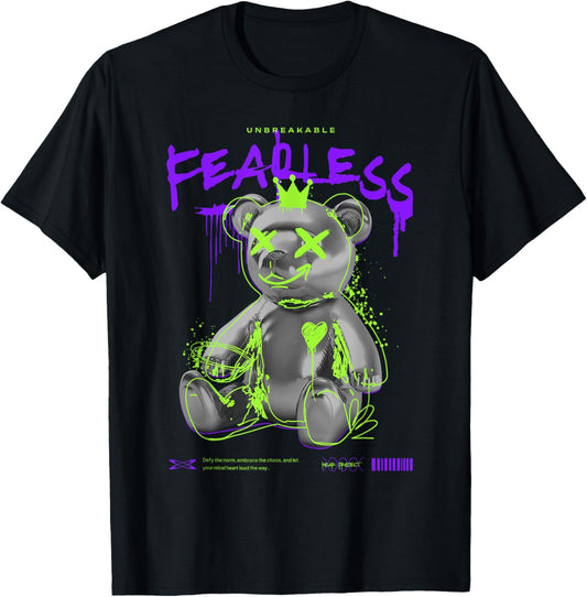 Bear with crossed out eyes Crossed eyes bear T-Shirt - T-Shirt | Black