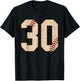 30th Birthday Gift Baseball and Softball 30 Years Old T-Shirt - T-Shirt | Black