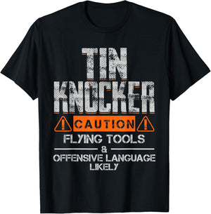 Sheet Metal Worker Shirts Funny Tin Knocker Gift T-Shirt - T-Shirt | Black
