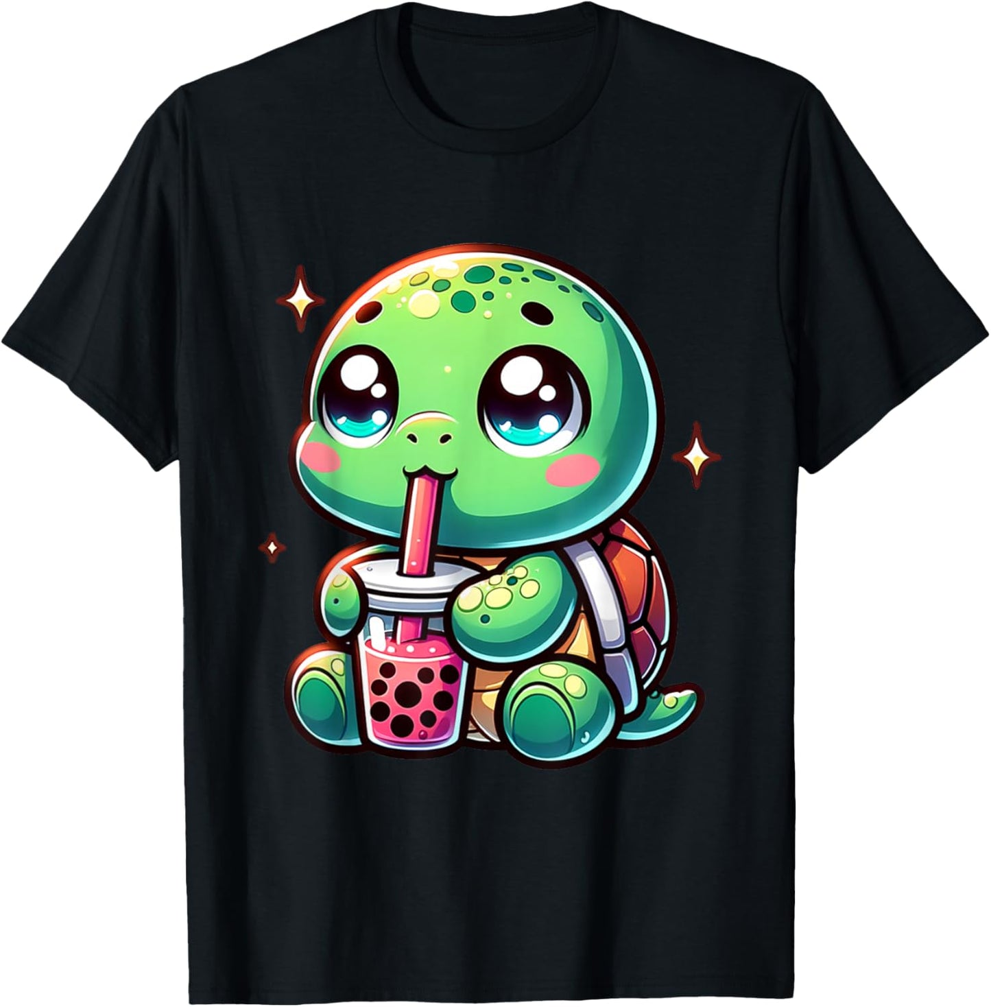 Cute turtle drinking boba. Funny Boba Turtles Lover Girls T-Shirt - T-Shirt | Black