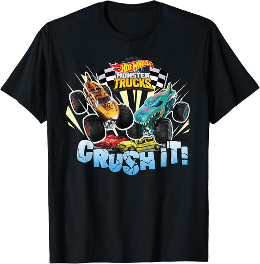 Hot Wheels Monster Trucks - Crush It T-Shirt - T-Shirt | Black