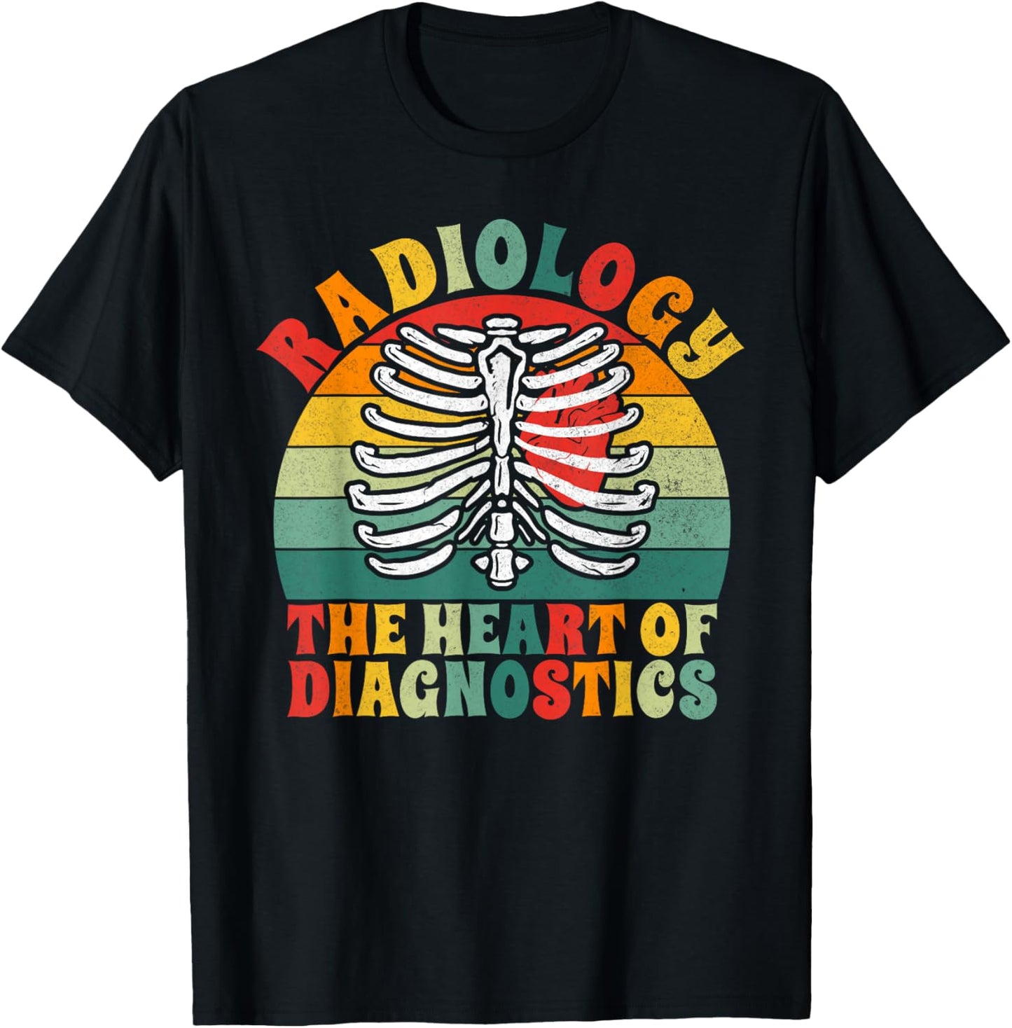 The Heart of Diagnostics Radiology T-Shirt - T-Shirt | Black