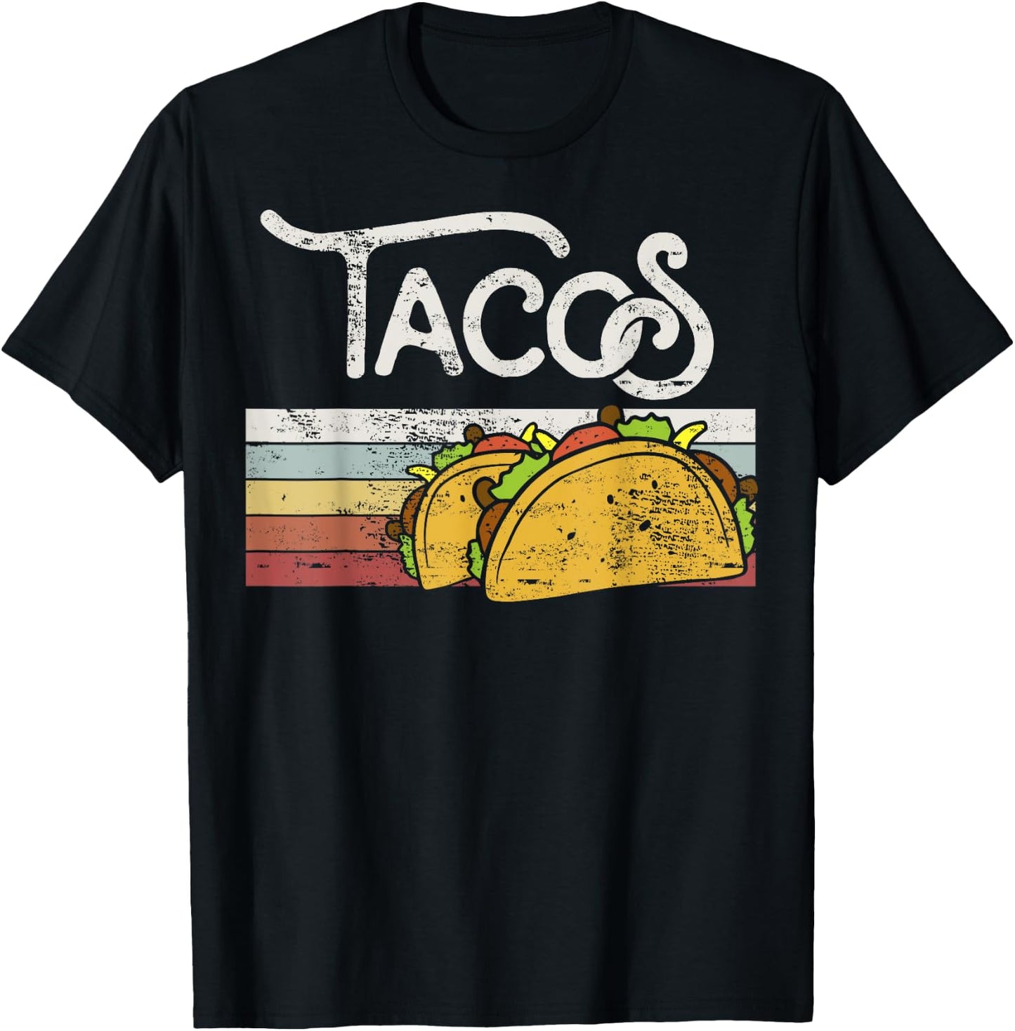 Love Tacos Vintage Taco Lover Gift Design Idea T-Shirt - T-Shirt | Black