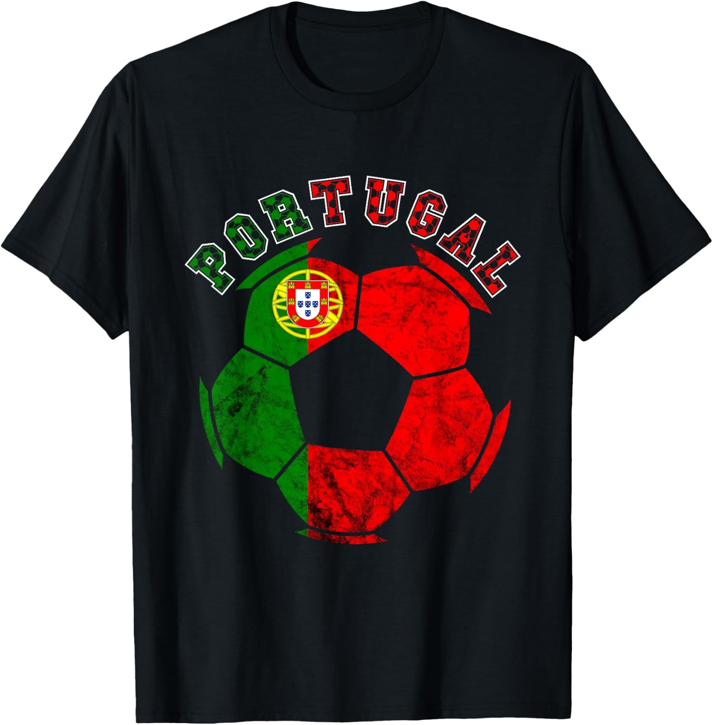 Futebol Portuguese Soccer Player Portugal Portuugese Flag T-Shirt - T-Shirt | Black