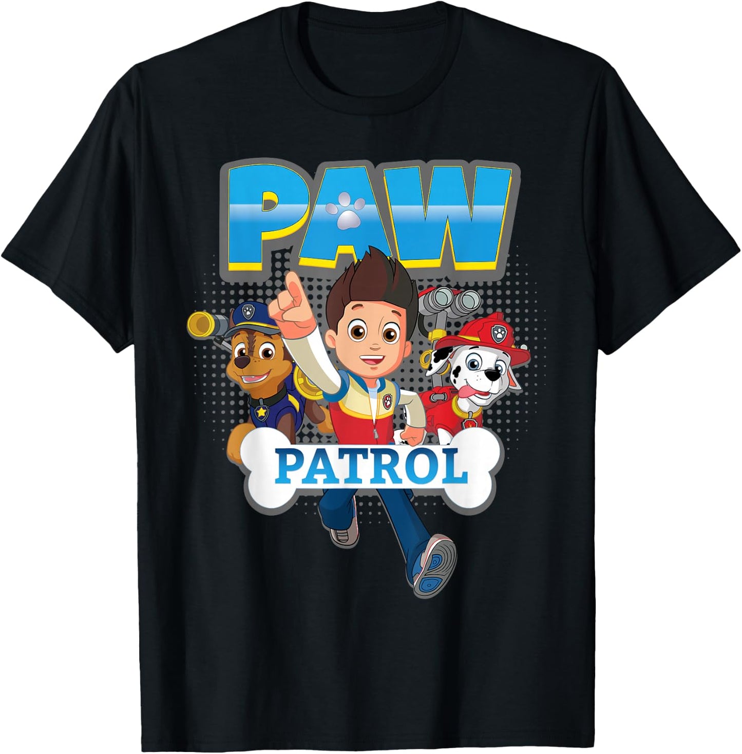 Ryder Paw Patrol Chase and Marshall T-Shirt - T-Shirt | Black