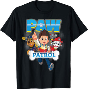 Ryder Paw Patrol Chase and Marshall T-Shirt - T-Shirt | Black