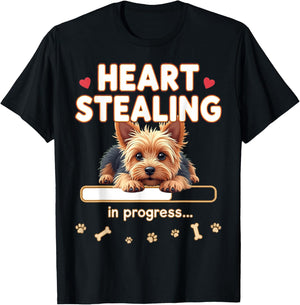 Heart Yorkshire Terrier Dog Funny Gift Yorkie Puppy T-Shirt - T-Shirt | Black