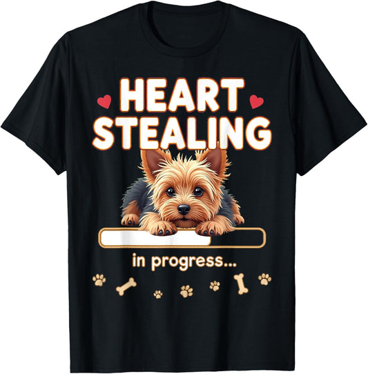 Heart Yorkshire Terrier Dog Funny Gift Yorkie Puppy T-Shirt - T-Shirt | Black