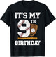 My 9th Birthday Baseball Boy Nine Year Old Baseball Player T-Shirt - T-Shirt | Black
