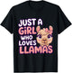 Girl Llama Kids T-Shirt - T-Shirt | Black