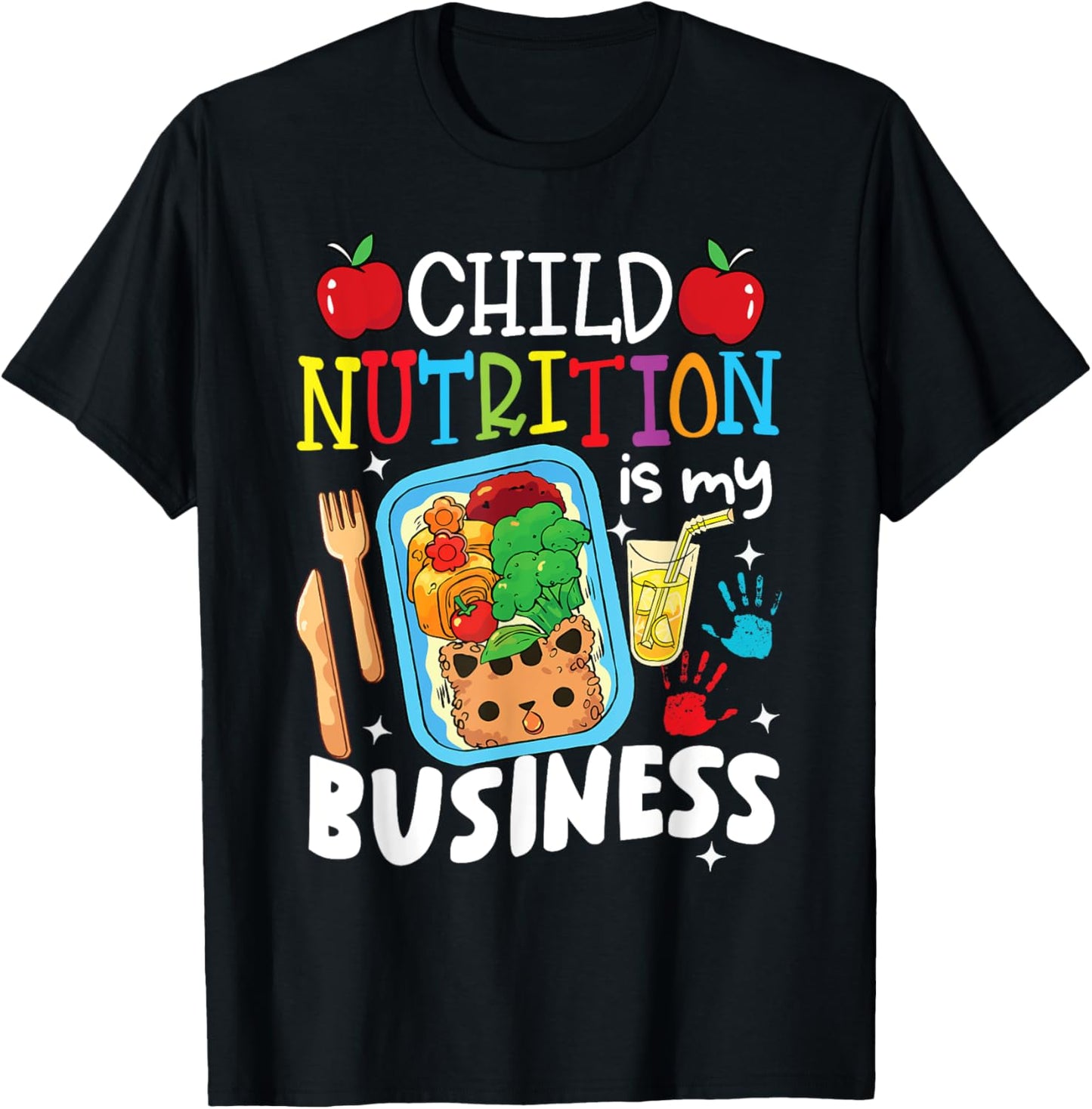 Child Nutrition is My Business Kids Lunch Box Cafeteria Crew T-Shirt - T-Shirt | Black