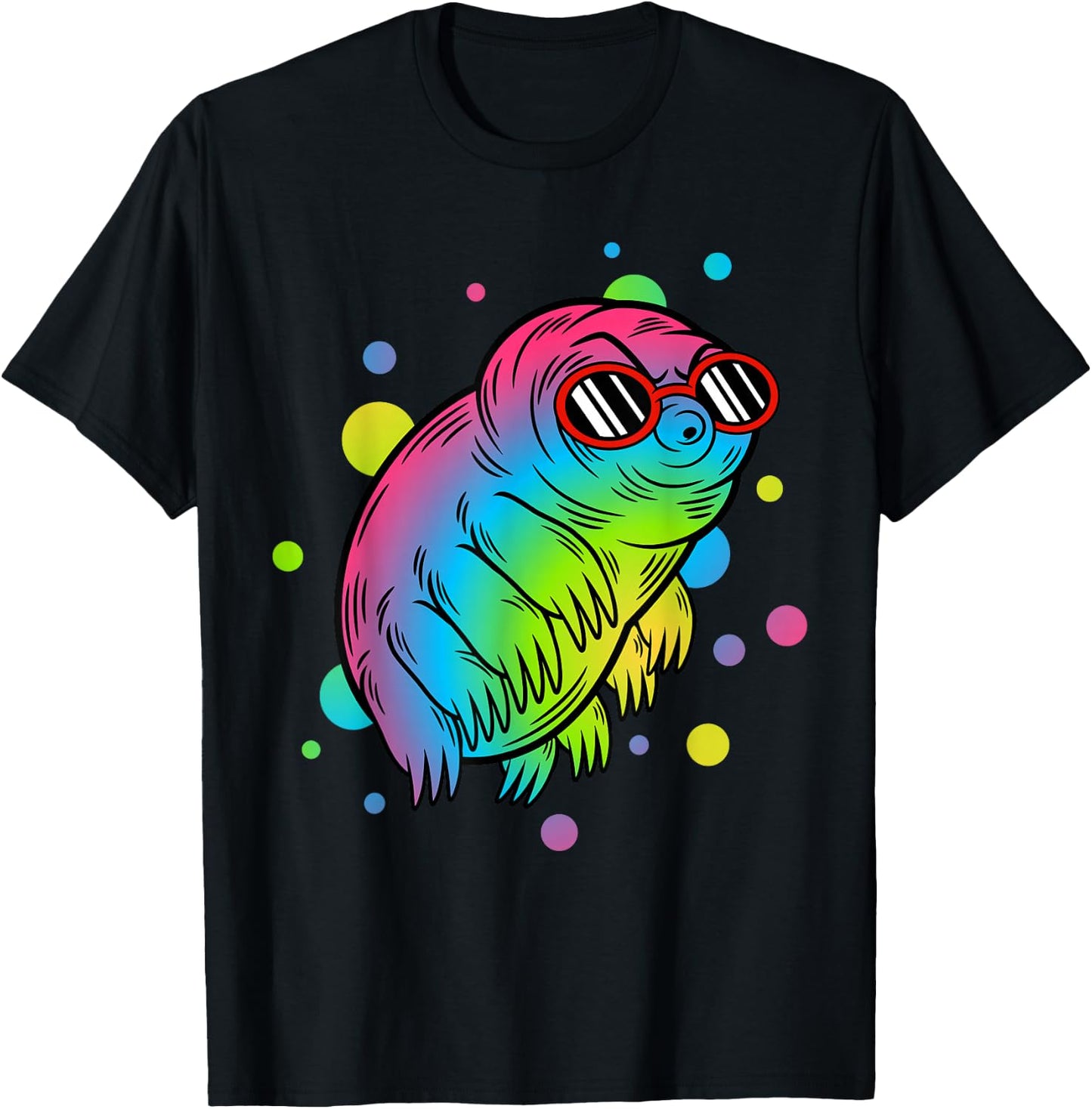 Big Rainbow Water Bear Funny Tardigrade Gift Men Women Kids T-Shirt - T-Shirt | Black