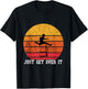Just Get Over It Hurdles Retro Vintage Sunset Hurdler T-Shirt - T-Shirt | Black