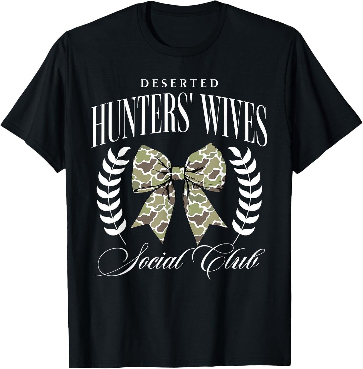 Deserted Hunter Wives Social Club Coquette Hunting Season T-Shirt - T-Shirt | Black