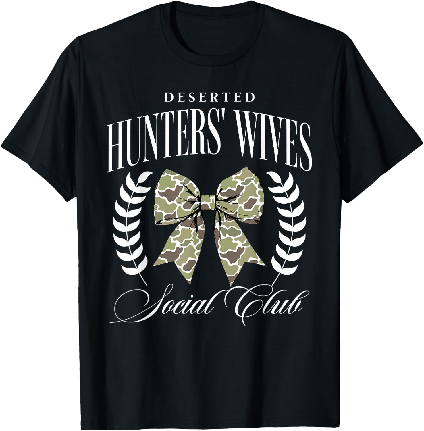 Deserted Hunter Wives Social Club Coquette Hunting Season T-Shirt - T-Shirt | Black