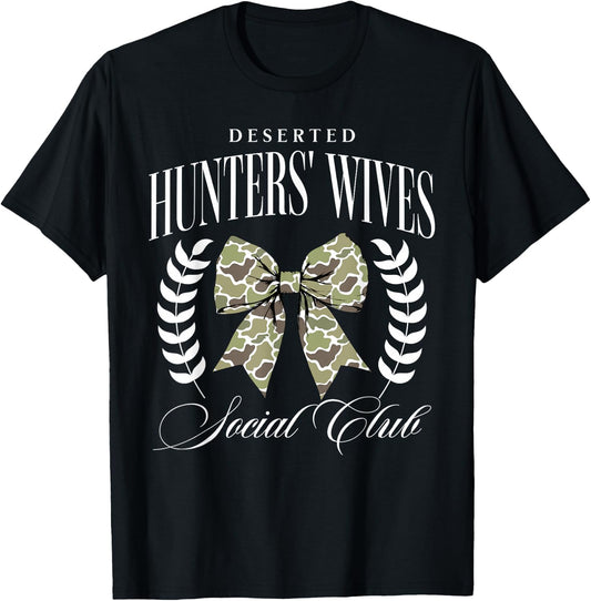 Deserted Hunter Wives Social Club Coquette Hunting Season T-Shirt - T-Shirt | Black