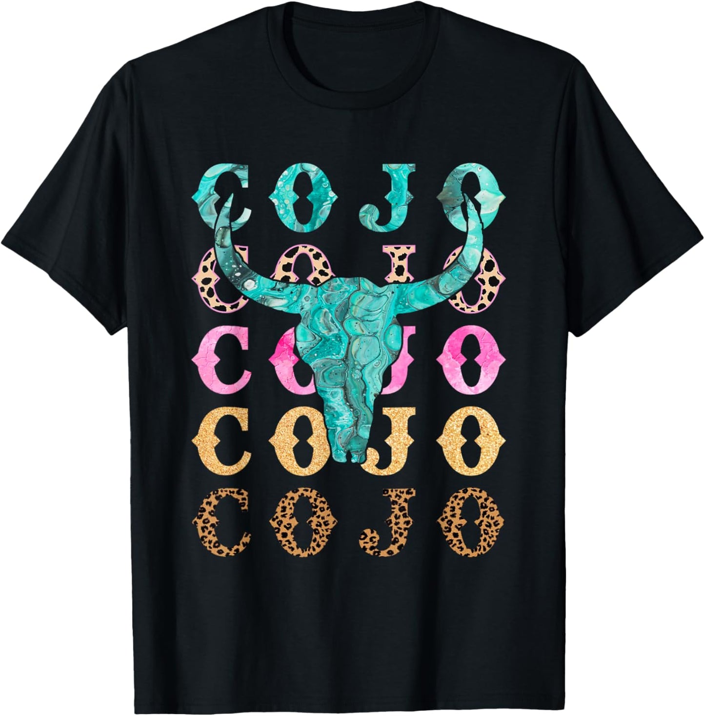 Retro Cojo Bull Skull Music Country 70s Cowboys Boot T-Shirt - T-Shirt | Black