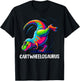 Funny Cartwheel Dinosaur Cool Cartwheel Gymnastics Rex Girls T-Shirt - T-Shirt | Black