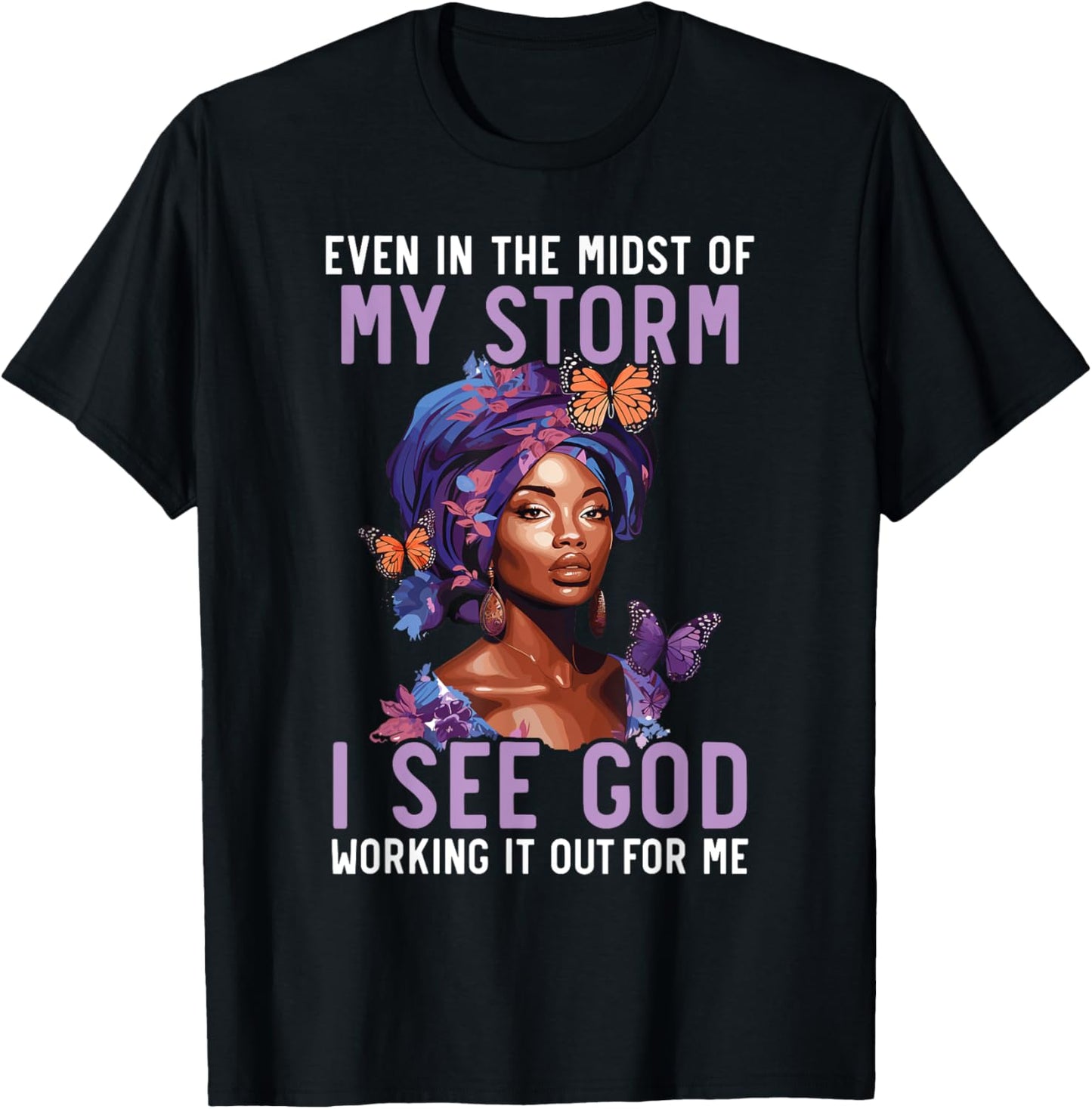 African Christian Afro American Black Pride Christianity T-Shirt - T-Shirt | Black
