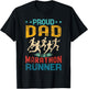 Proud Dad of a marathon runner matching family vintage T-Shirt - T-Shirt | Black