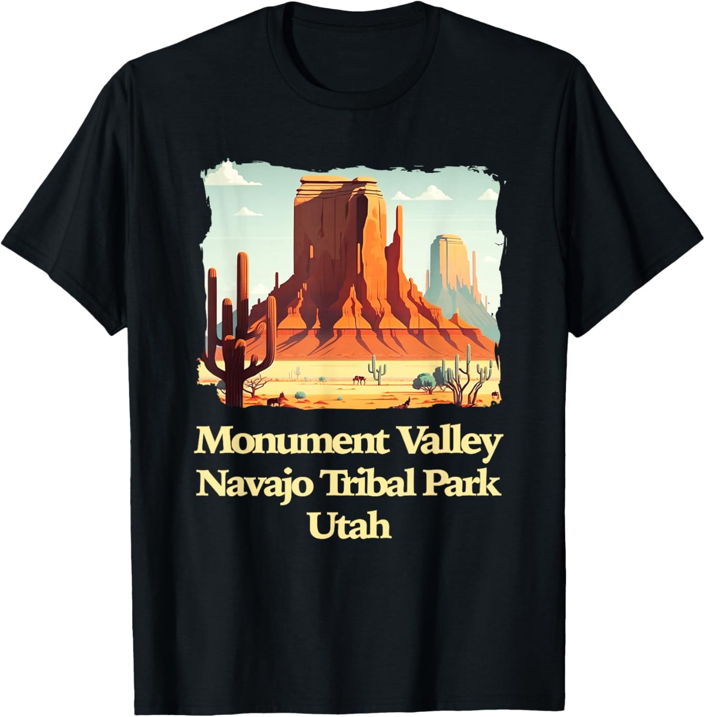 Monument Valley Utah T-Shirt - T-Shirt | Black