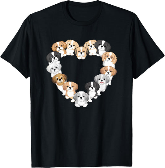 Heart Shih Tzu Dog Shih Tzus T-Shirt - T-Shirt | Black