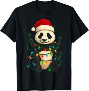 Christmas Panda T-Shirt - T-Shirt | Black