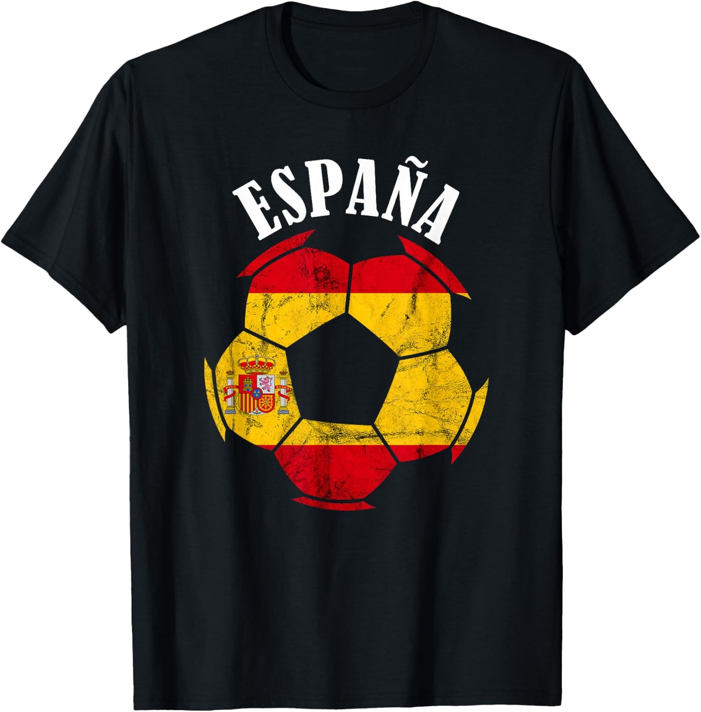 Espana Spain Flag Spain Soccer Player Spanish Pride Espanol T-Shirt - T-Shirt | Black