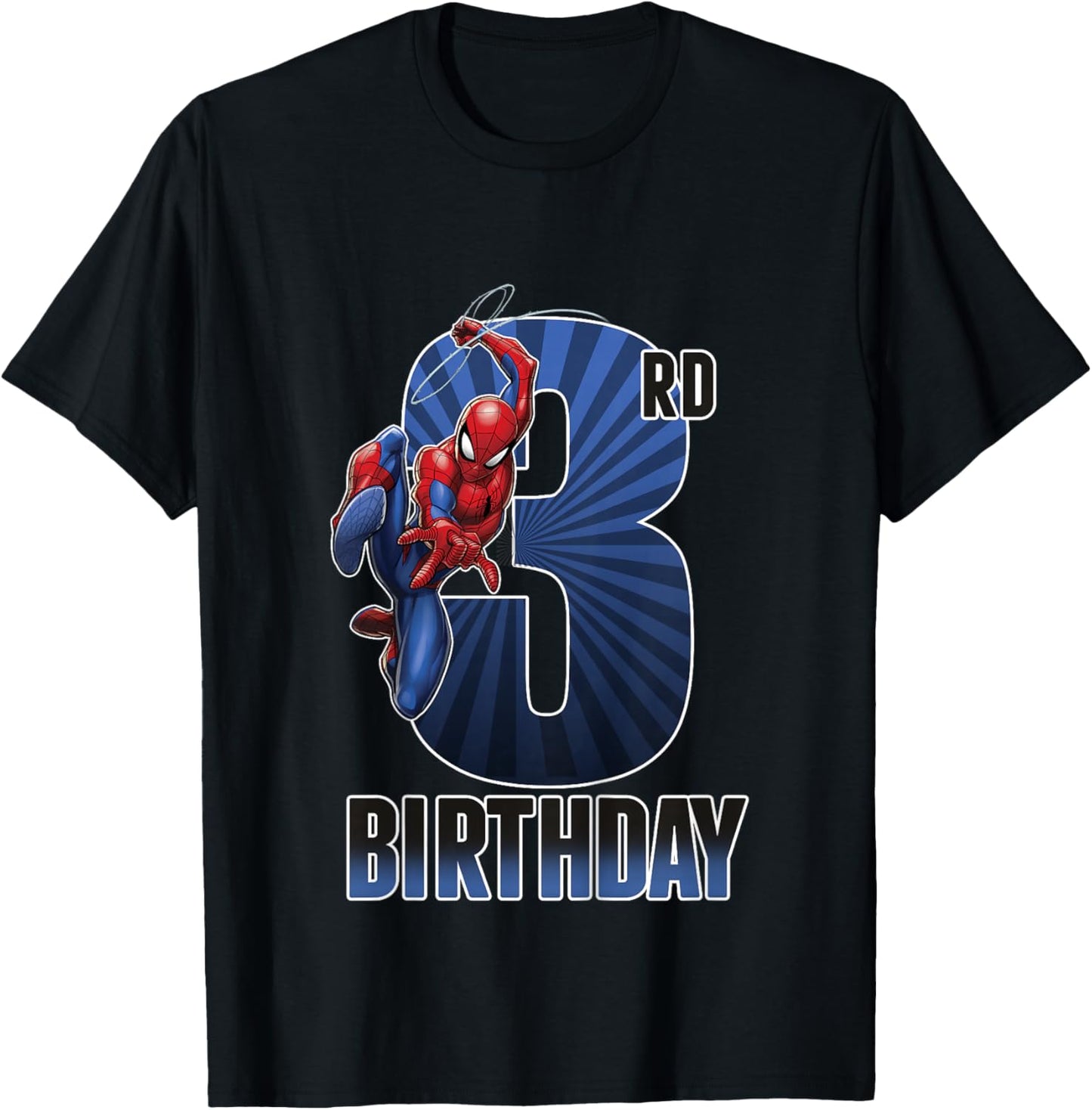 Kids Marvel Universe Classic Spider-Man Epic 3rd Birthday T-Shirt - T-Shirt | Black