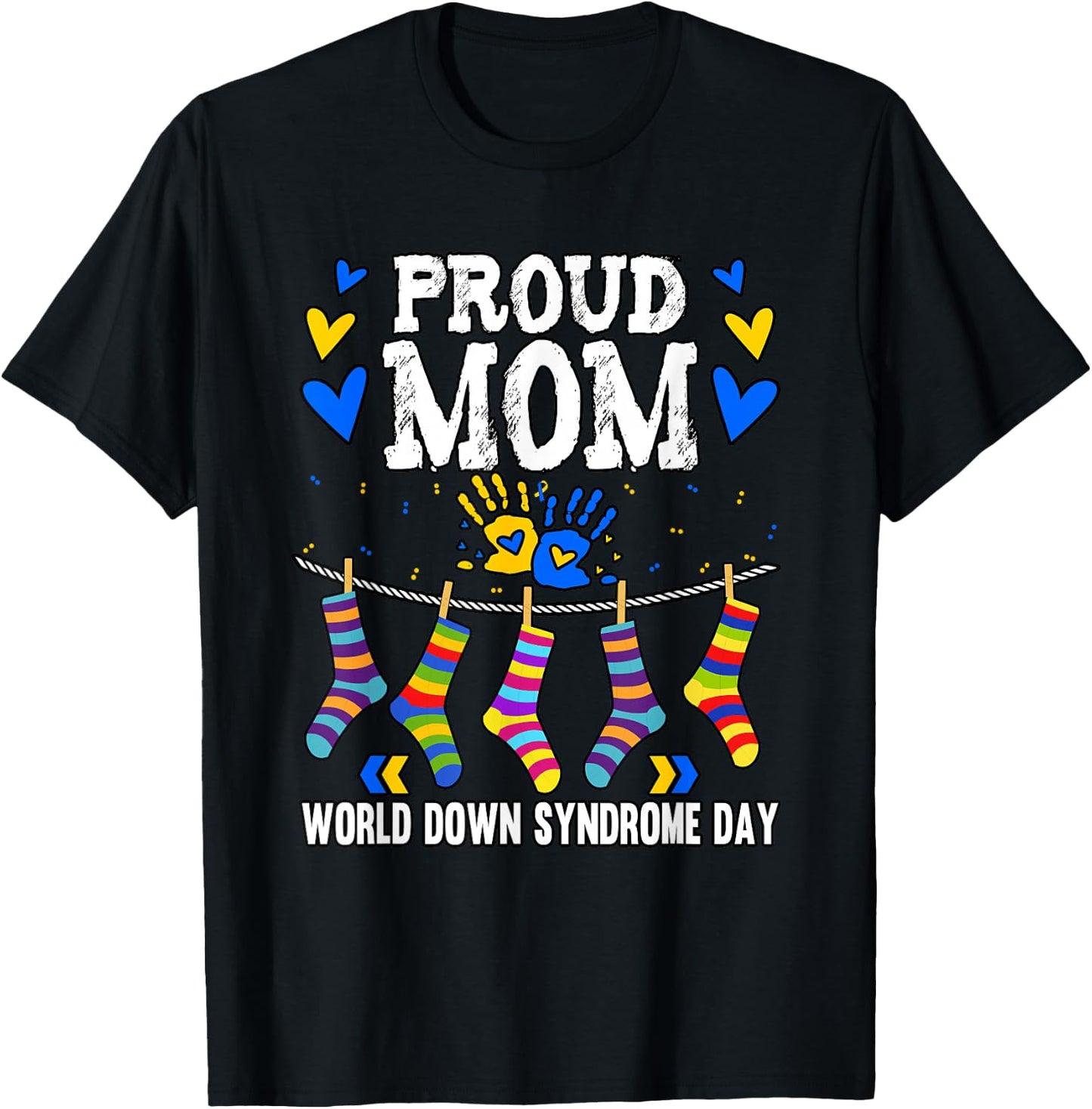 Down Syndrome Awareness Mom T-Shirt - T-Shirt | Black