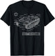 World War 2 Army German Tank StuG III Ausf. G Blueprint T-Shirt - T-Shirt | Black
